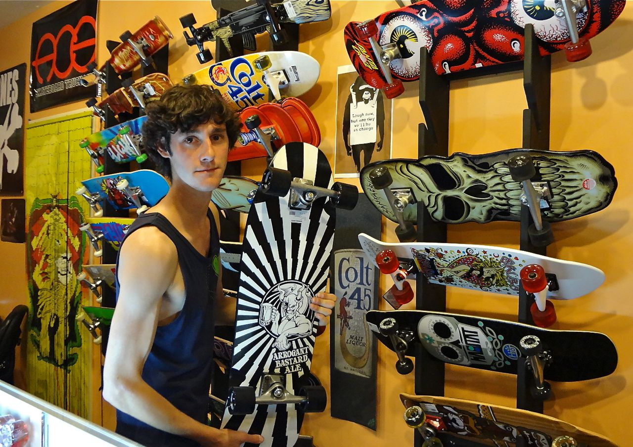 a skateboard shop