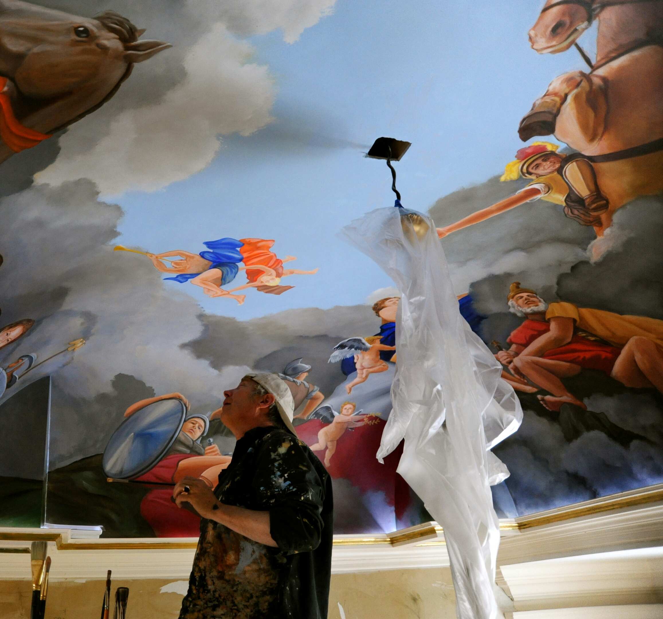 EXCLUSIVE Photo of Risoldi family ceiling painting from Clairemont