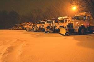 Snow plows ready for action just off I-95