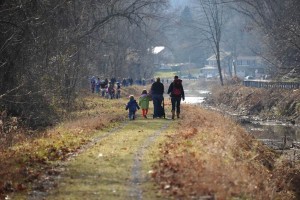 Hikers at the 2012 First Day Hike on Delaware Canal State Park towpath in Easton. (Photo: Irene Tatariw Trindle)