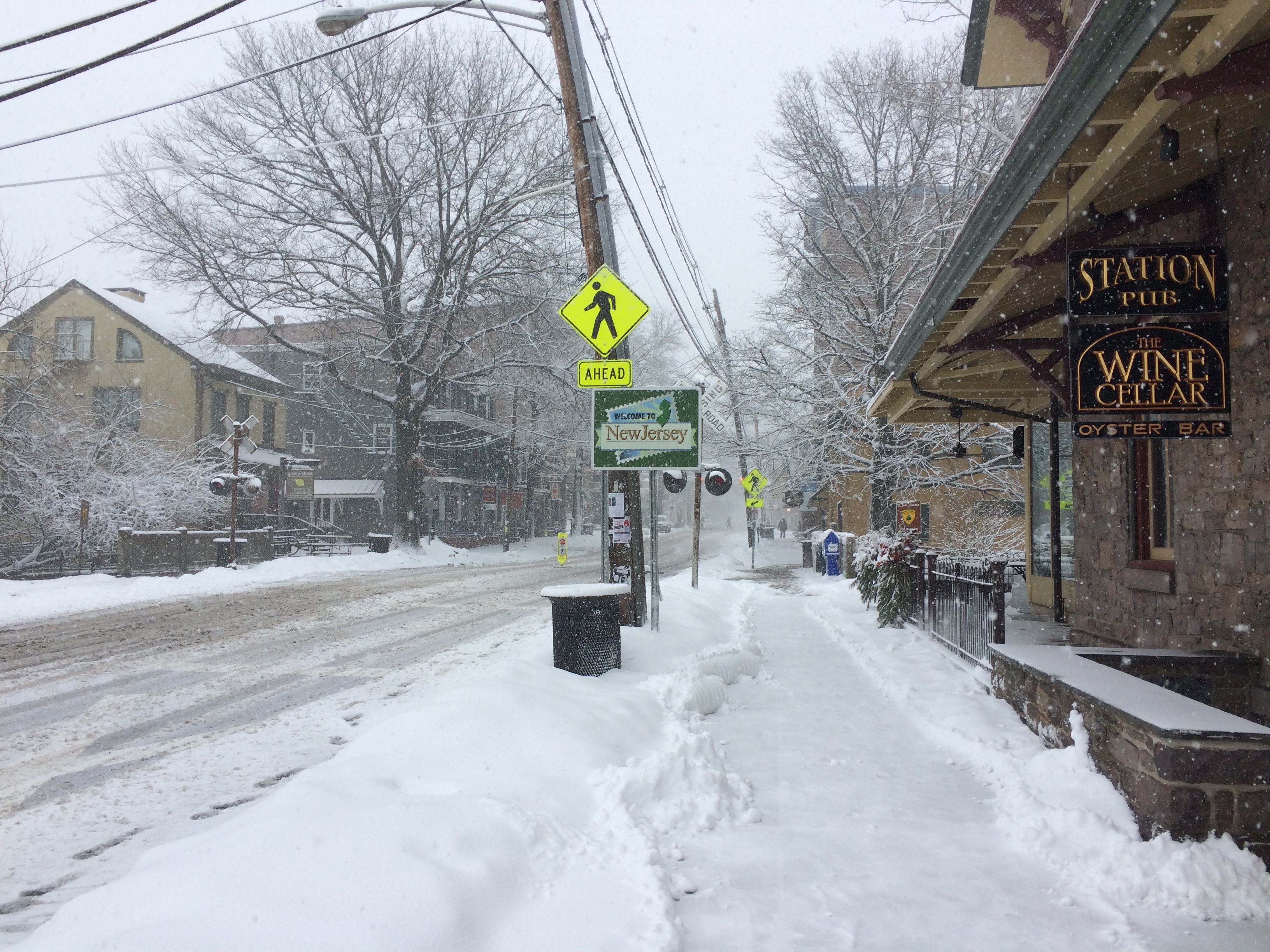 Lambertville Station snow New Hope Free Press