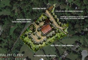 Proposed West End Farm Distillery and Restaurant site plan.