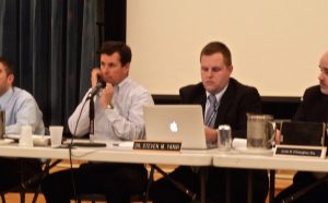 New Hope-Solebury School Board President Neale Dougherty (L) and School Superintendent Steven Yanni.